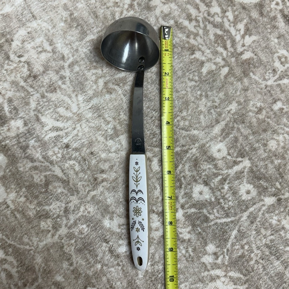 Vtg 70s Flint Arrowhead Harvest‎ Wheat Stainless Ladle 12" USA Made EUC
